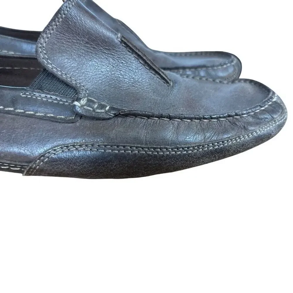 Clarks Mens Ashmont Race Driving Loafers Brown Leather Slip On Shoes sz 13 M